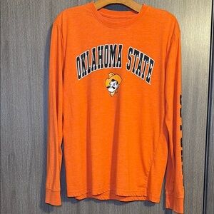 Colosseum Oklahoma State Cowboys Orange Long Sleeve T-Shirt Size Medium EUC